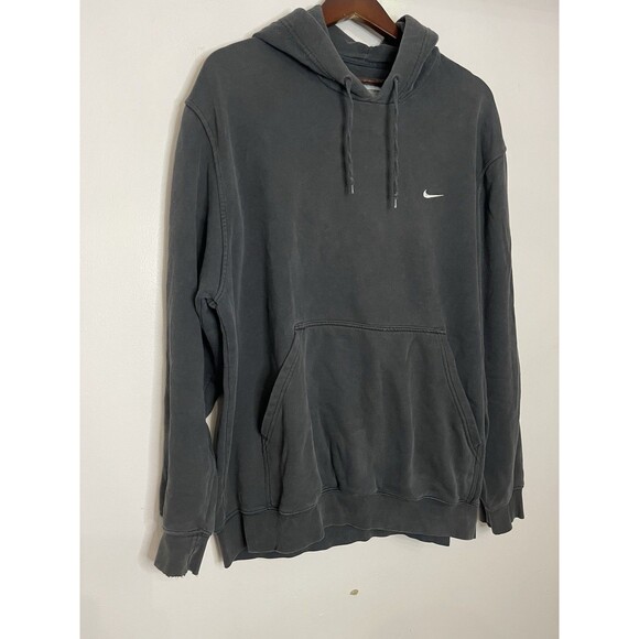Nike Men's XL Faded Black Hoodie Pullover Embroidered Logo - Picture 3 of 9
